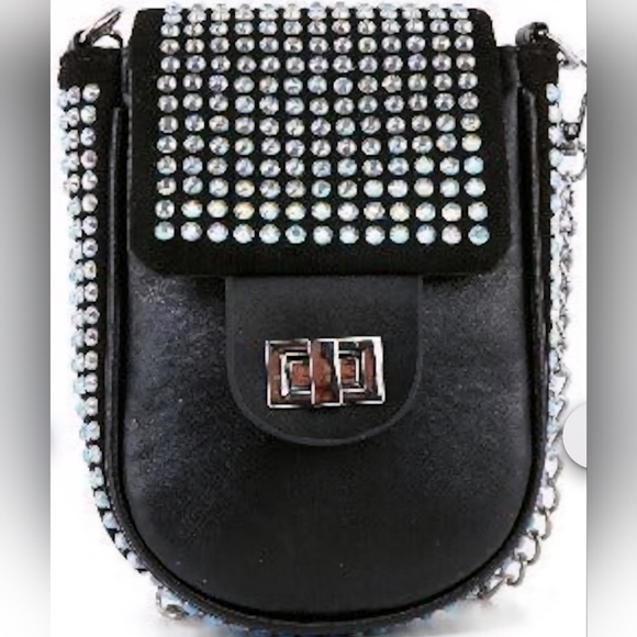 Punk/Gothic Shiny Rhinestone Chain Strap Bag " Gift Bundle" - Picture 5 of 9